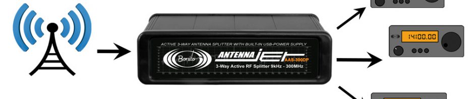 Bonito AntennaJet AAS300DP - Aktiver 3-fach Antennenverteiler 9kHz - 300MHz